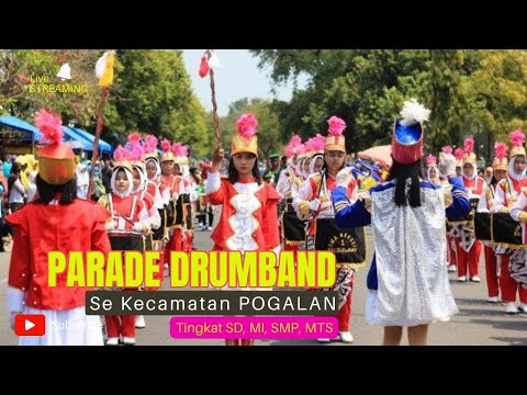 Parade drumband di Kecamatan Pogalan